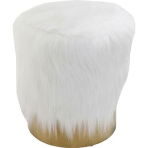 Cherry fehér ülőke szintetikus szőrmével, ∅ 35 cm - Kare Design