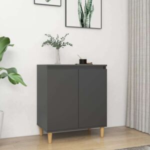 VidaXL szürke forgácslap tálalószekrény tömör falábakkal 60x35x70 cm