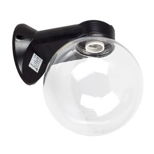 TotalGreen Gömb alakú kerti lámpa E27 - falikar, átlátszó bura (200 mm)