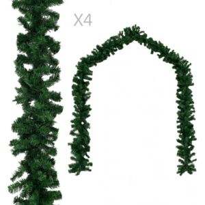 4 db zöld PVC karácsonyi füzér 270 cm