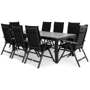 Asztal és szék garnitúra VG4711 Fekete + szürke