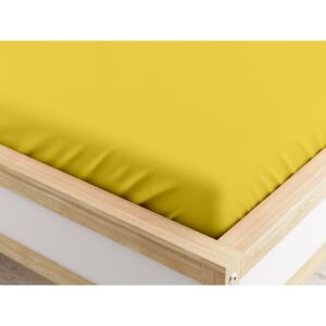 Jersey sárga lepedő 90x200 cm Grammsúly (rost sűrűség): Lux (190 g/m2)