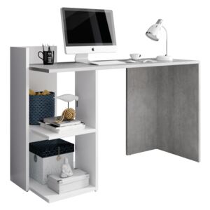 PC asztal, beton|fehér matt, ANDREO