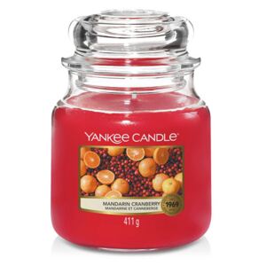 Yankee Candle Mandarin Cranberry gyertya, közepes piros