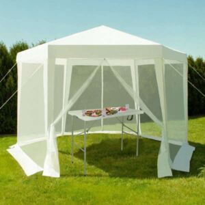 Pavilon sátor szúnyoghálós oldalfallal - fehér