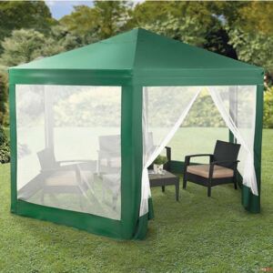 Pavilon sátor szúnyoghálós oldalfallal - zöld