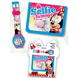 Disney Minnie digitális karóra és pénztárca selfie