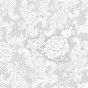 PPD.C007655 Lace Royal silver white papírszalvéta 33x33cm,15db-os