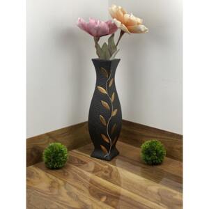 Kerámia váza Leaves 60 cm Fekete
