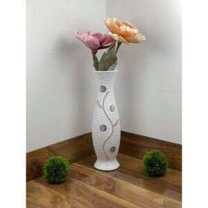 Kerámia váza Leaves 60cm Fehér