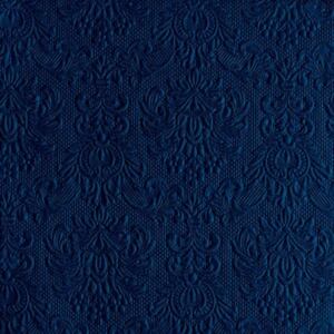 AMB.13314257 Elegance royal blue dombornyomott papírszalvéta 33x33cm,15db-os