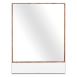 Tükör, 63x81 cm, fehér-dohánytölgy - PABLO