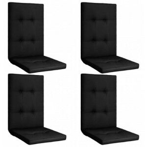 4 db fekete párna kerti székhez 120 x 50 x 5 cm