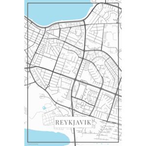Reykjavik white térképe