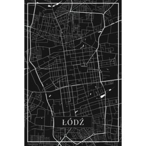 Lodz black térképe