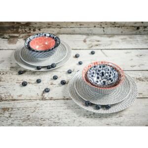 Red & blue 8 részes modern design porcelán étkészlet 2 személyre. Brand:Nora&#039;s design