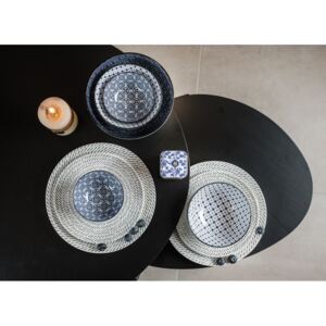 Black and blue 9 részes modern design porcelán étkészlet 2 személyre. Brand:Nora&#039;s design
