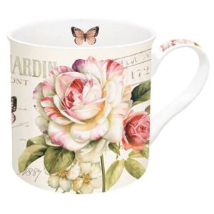 Rózsás porcelán bögre díszdobozban - Marche Aux Fleurs