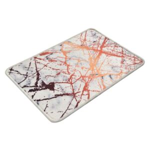 Marble fehér-narancssárga márványmintás fürdőszobai kilépő, 60 x 40 cm - Chilai