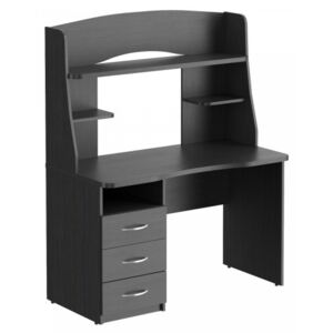 TAIPIT Comp Fiókos íróasztal polcokkal 120x60x152,5 cm - Dark Legno