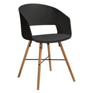 Cai szék, fekete műanyag