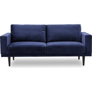 Corona 3 üléses kanapé, kék bársony
