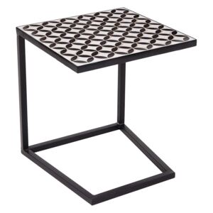 PALAZZO asztal fekete/fehér 40x40x45cm