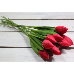 Mű virágcsokor TULIPÁN - piros (v. 35 cm) 149 méret