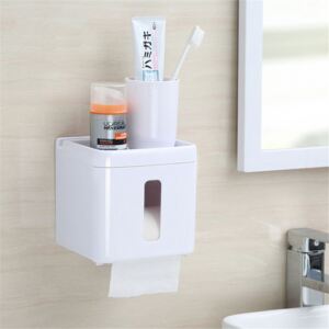 Többfunkciós fürdőszobai wc papír tartó