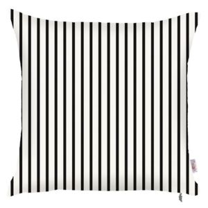 Pinky Light Stripes fekete-fehér párnahuzat, 43 x 43 cm - Apolena