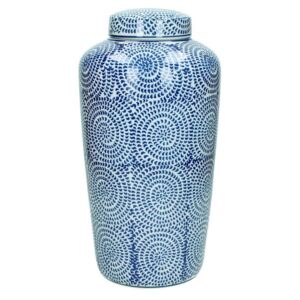 Kék porcelán váza, 36 cm - HF Living
