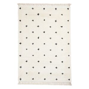Boho Dots fehér-fekete szőnyeg, 120 x 170 cm - Think Rugs