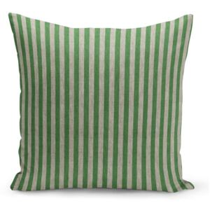 Black Friday -15% Stripes zöld-bézs párnahuzat, 45 x 45 cm - Kate Louise