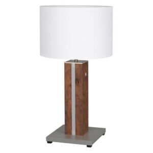 Magnus LED asztali lámpa sötét fa / fehér; 1xE27 / 480lm - Brilliant-G93115/70