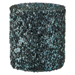 DELIGHT mécsestartó üvegmozaikos, kék 7cm