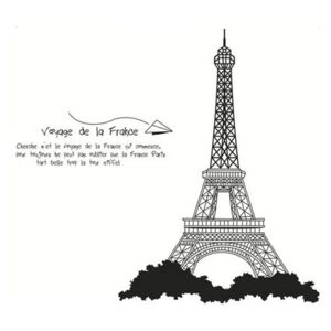 Eiffel-torony öntapadó dekoráció, fekete