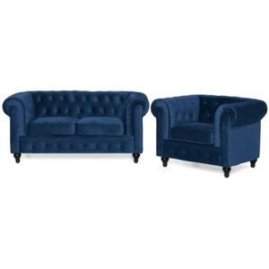 Chesterfield kárpitozott bútorok VGR4, Szín: Kék