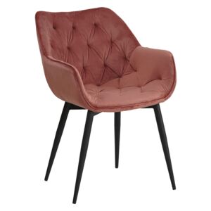 Dizájnos fotel, rózsaszín anyag, FEDRIS