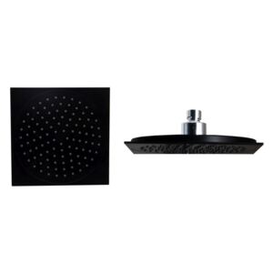 Esőztető fejzuhany BTS002 zuhanyszetthez, szögletes, fekete