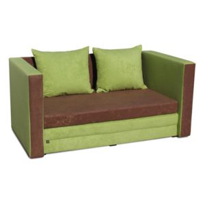 Kétszemélyes kanapé Kielina New (barna + zöld)