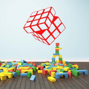 Falmatrica GLIX - Rubik's cube 80 x 70 cm Világos piros