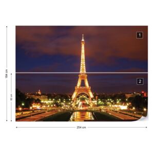 Fotótapéta GLIX - Eiffel Torony Párizs Papír tapéta - 254x184 cm