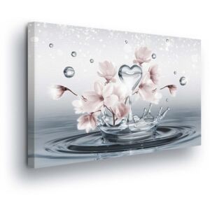 Vászonkép GLIX - Flowers in Water Drops 60x40 cm