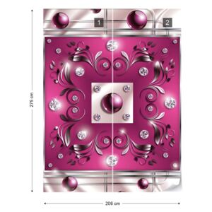 Fotótapéta GLIX - Absztrakt Modern Design Rózsaszín Nem szőtt tapéta - 206x275 cm