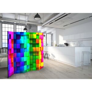 Paraván Bimago - Colourful Cubes 225x172cm