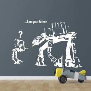 Falmatrica GLIX - Banksy "I am your father" 100 x 60 cm Fehér