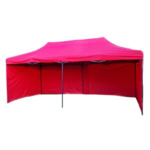 Kerti sátor pavilon DELUXE 3 x 6 m - piros