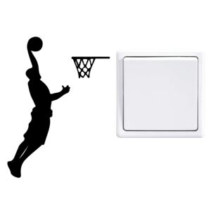 Falmatrica GLIX - Basketball player 9 x 12 cm Fekete