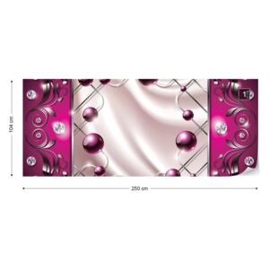 Fotótapéta GLIX - Absztrakt Modern Design Rózsaszín Nem szőtt tapéta - 250x104 cm