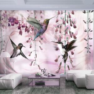 Fotótapéta Bimago - Flying Hummingbirds (Pink) 200x140 cm